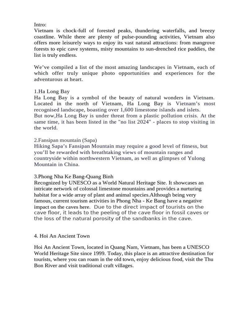 Vietnam's Wonders | PDF