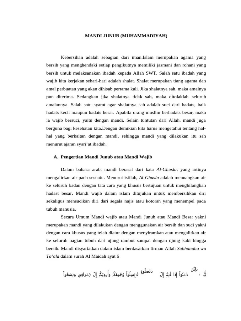 Makalah Mandi Junub | PDF