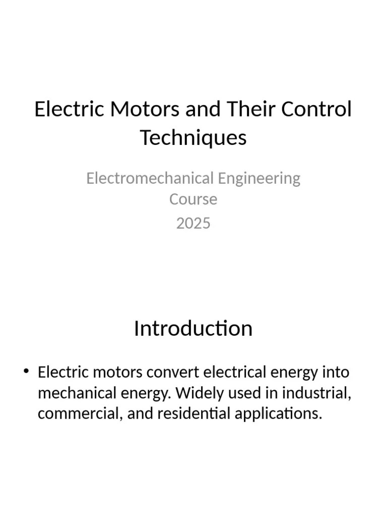 Electric Motors Control Pdf