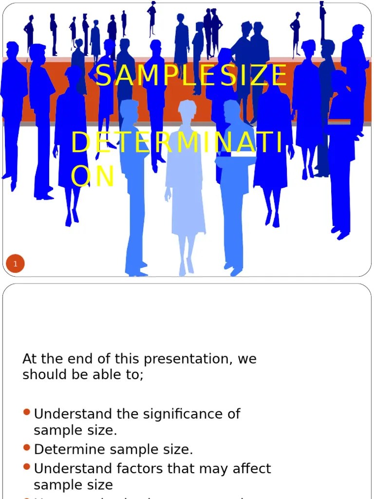 Samplesize Determination | PDF | Sample Size Determination | Sampling ...
