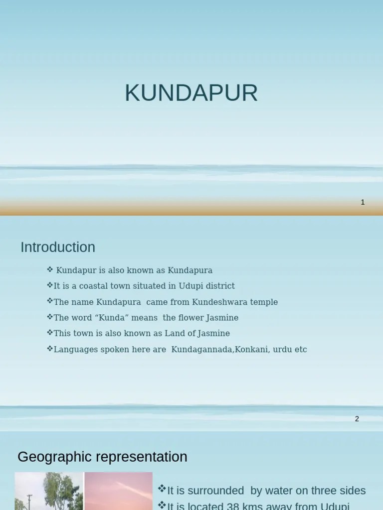 Kundapura Culture And Geography Overview PDF.