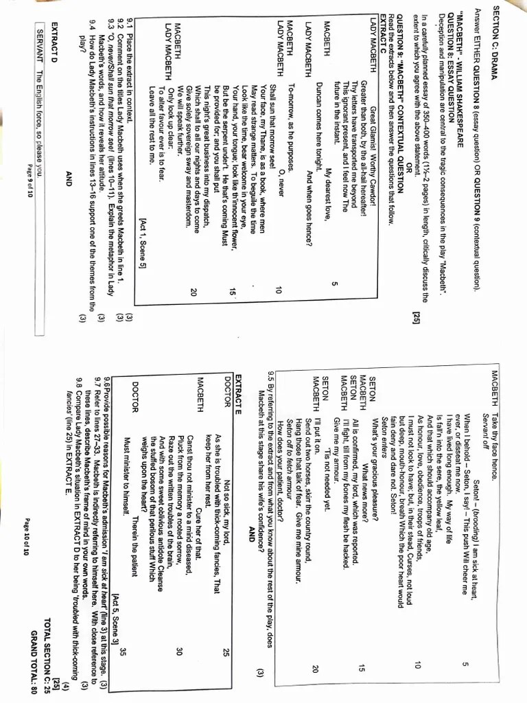 Macbeth Essay Contextual Questions Pdf