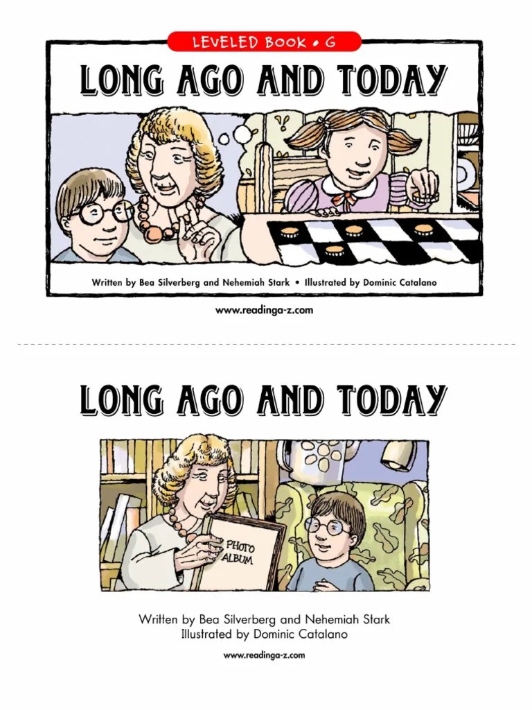 Long Ago And Today Pdf