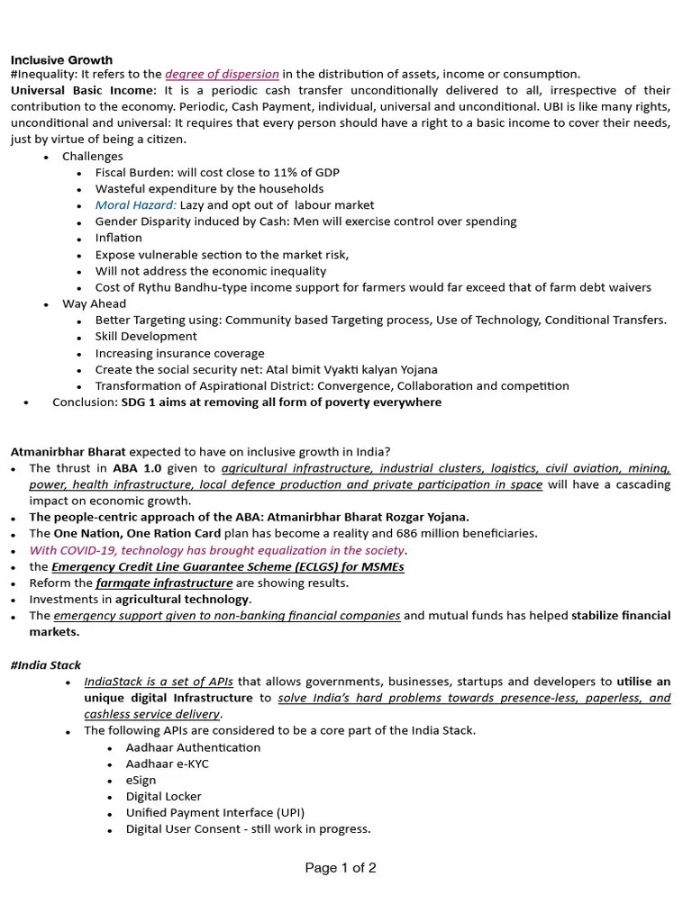 3.Inclusive Growth_Basics_Final | PDF | Income | Economic Inequality