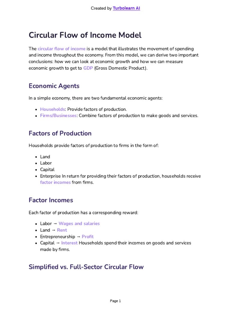 2) Circular Flow Of Income & Measures Of GDP | PDF | Income ...