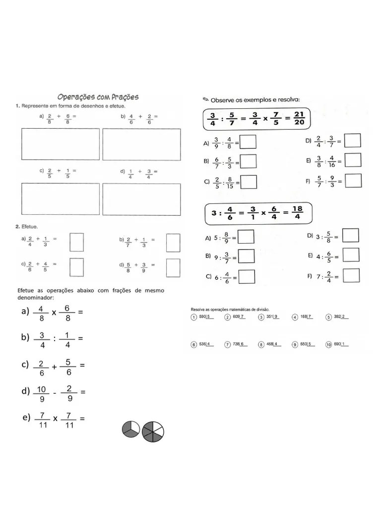Frações - Operações | PDF