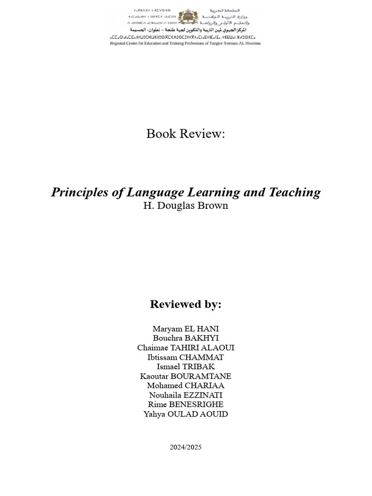 Book Review, Principles Of Language Learning And Teaching. H. Douglas ...