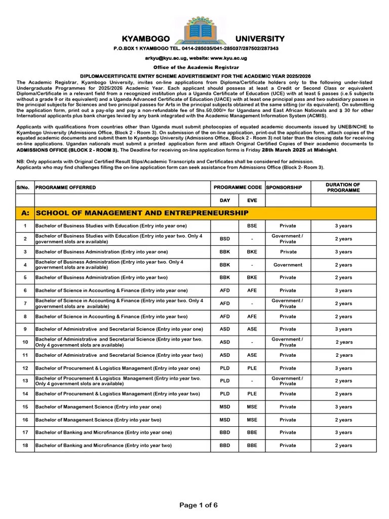 2025 2026 Diploma Certificate Entry Scheme | PDF | University And ...