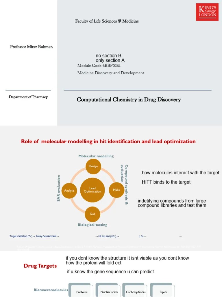 Computational Chemistry PDF | PDF | Docking (Molecular) | Drug Design