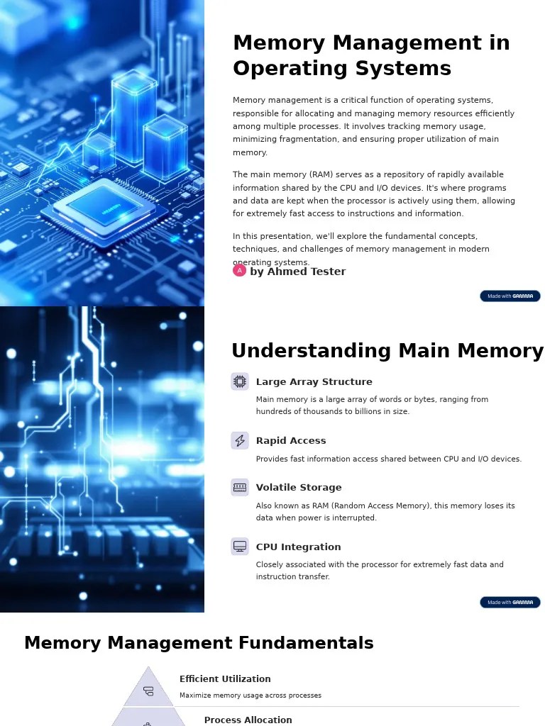 Memory Management In Operating Systems | PDF | Computer Data Storage | Operating System
