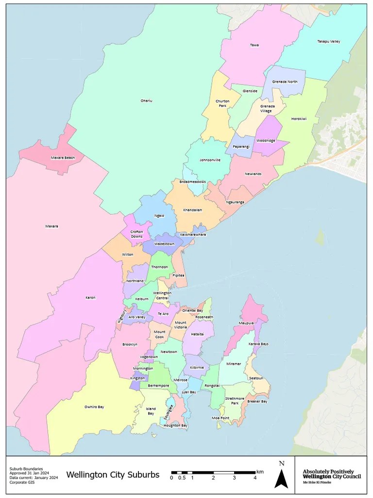 Wellington Suburbs List And Map PDF 1