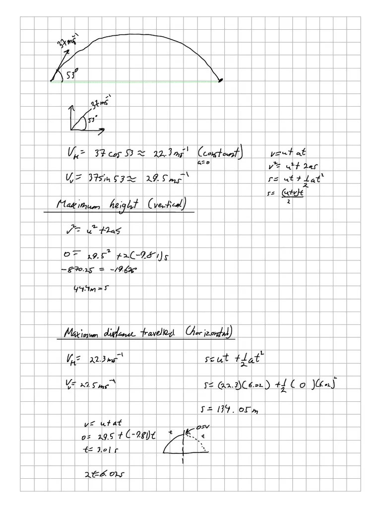 Projectile Motion Problems | PDF