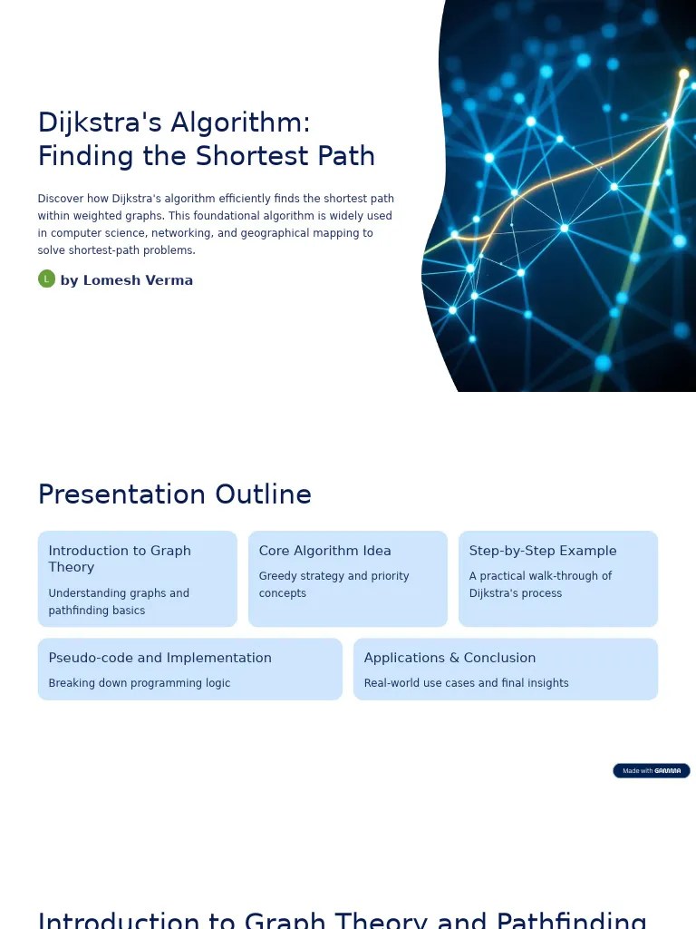 Dijkstras Algorithm Finding The Shortest Path | PDF | Graph Theory | Computer Science