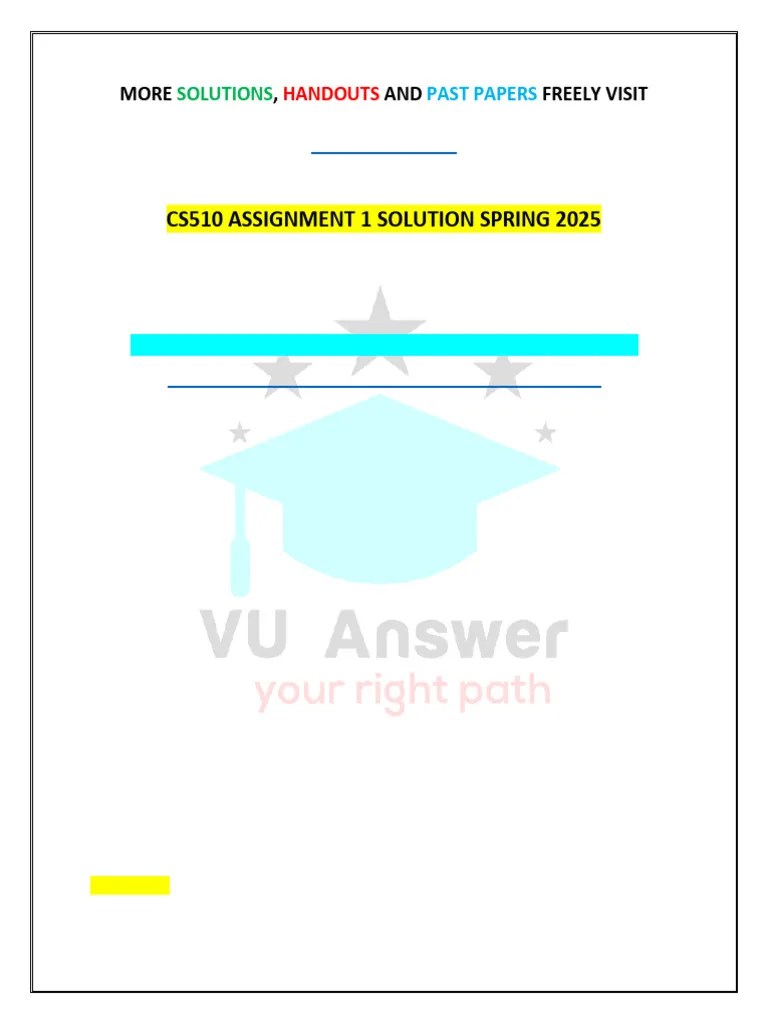 CS510 Assignment 1 Correct Solution Spring 2025 | PDF | World Wide Web ...