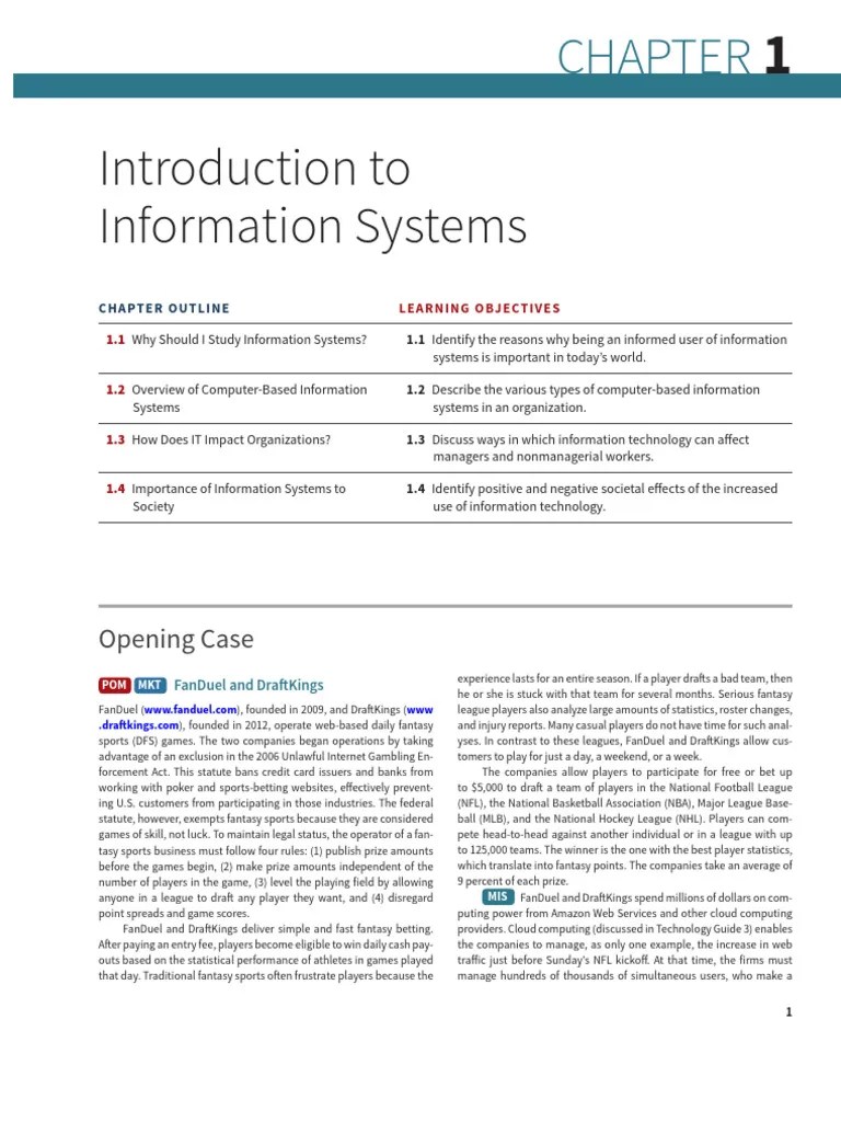 Introduction To Information Systems 7th Australia ... ---- (Chapter 1 Introduction To ...