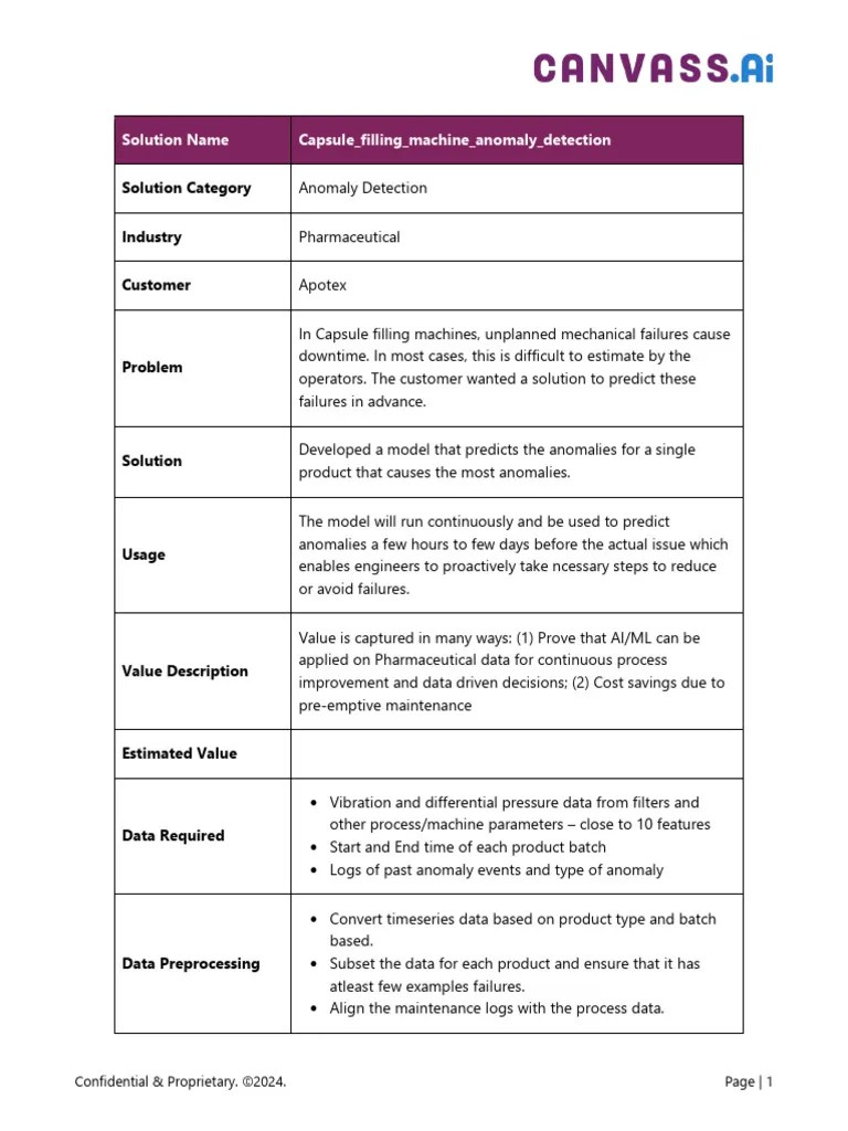 (Pharma) Capsule Filling Machine Anomaly Detection | PDF | Computing | Applied Mathematics
