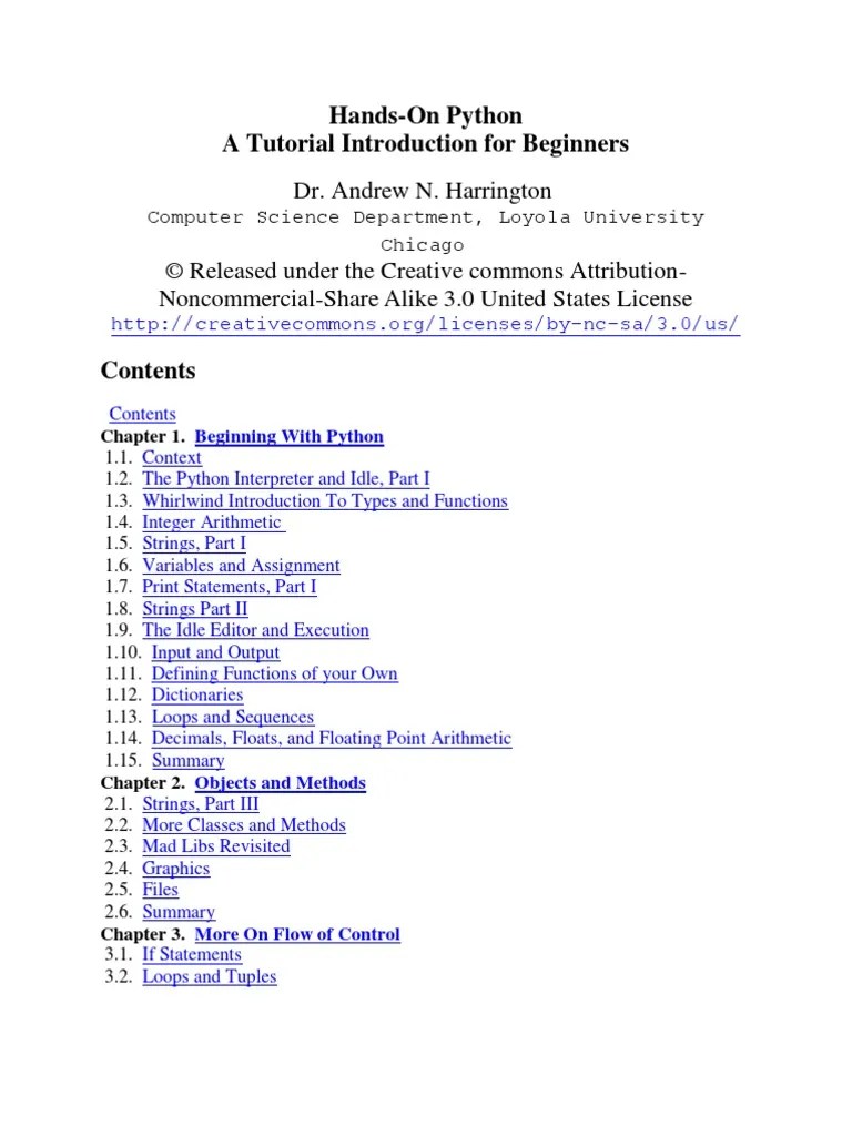 Hands On Python | PDF | Command Line Interface | String (Computer Science)