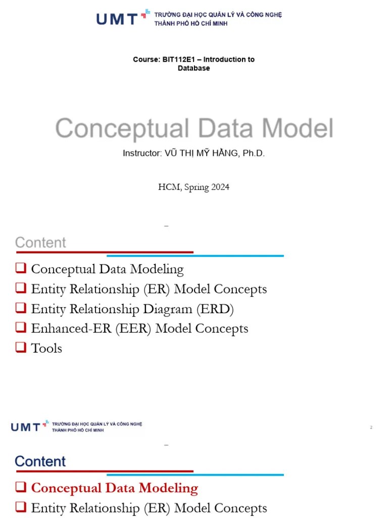 Chapter 2 - Conceptual Data Model | PDF | Conceptual Model | Data Model
