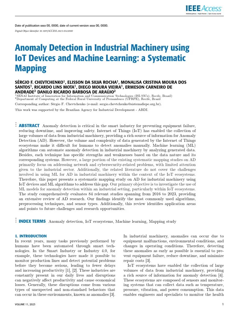Anomaly Detection In Industrial Machinery Using IoT Devices And Machine ...