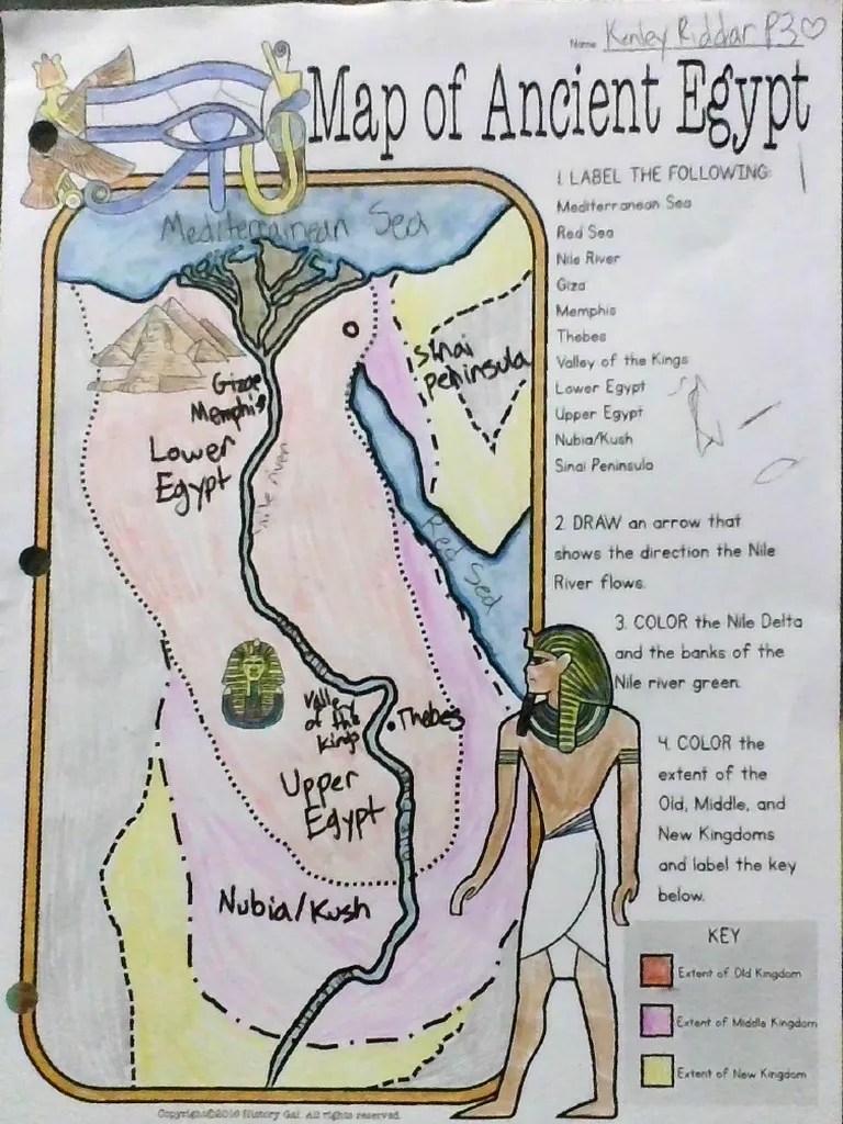 Map Of Ancient Egypt S Kingdoms PDF Earth Sciences 1
