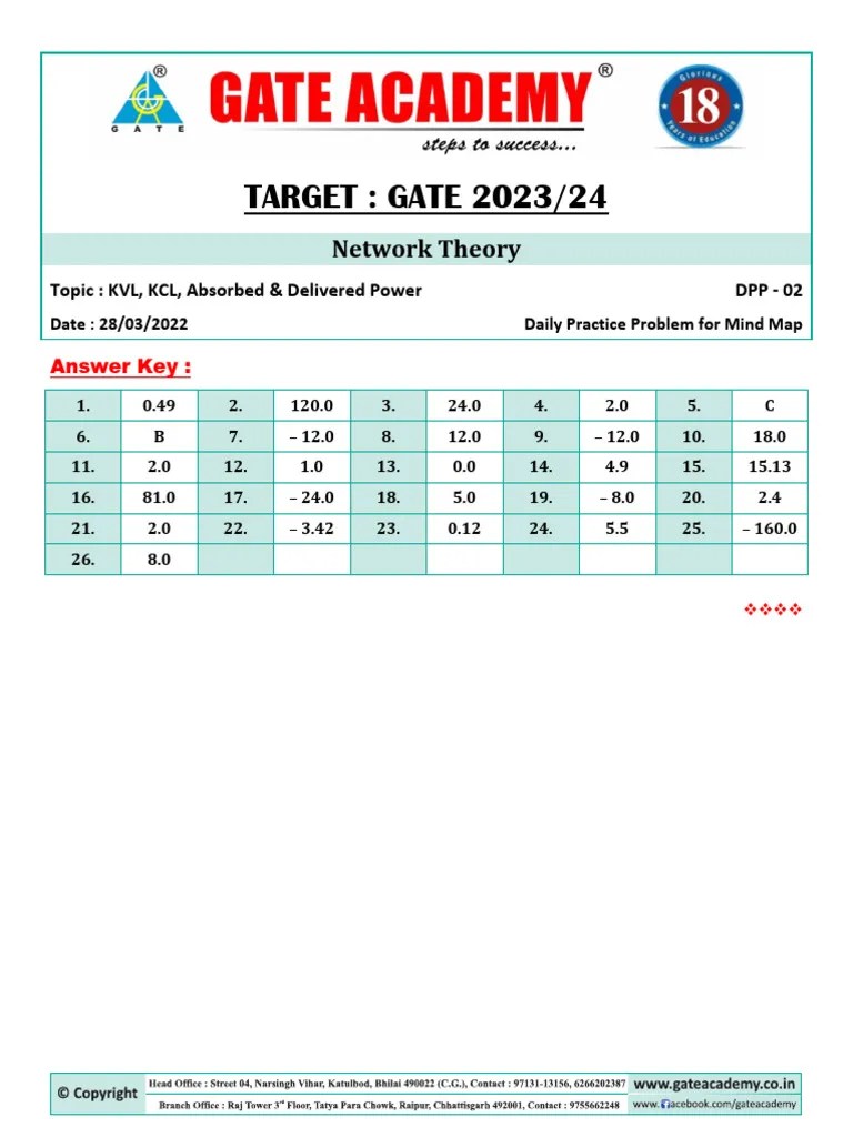 DPP-02 (Answer Key)-1 | PDF