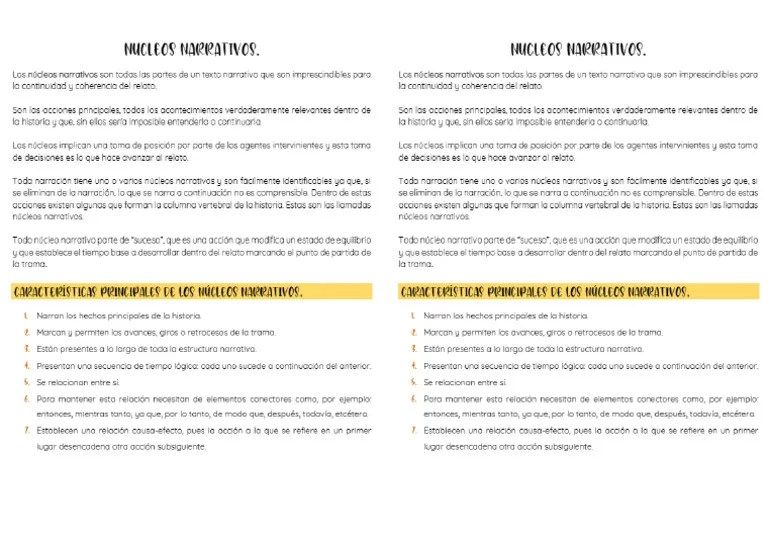 Núcleos Narrativos | PDF