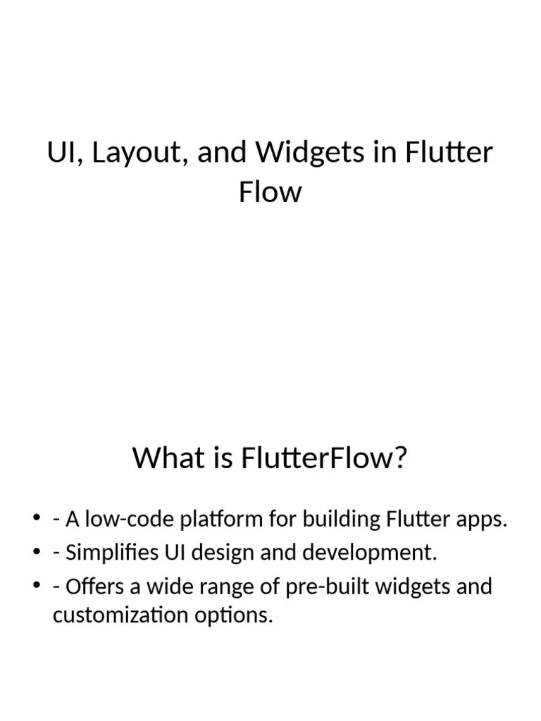 UI Layout Widgets In FlutterFlow (1) | PDF