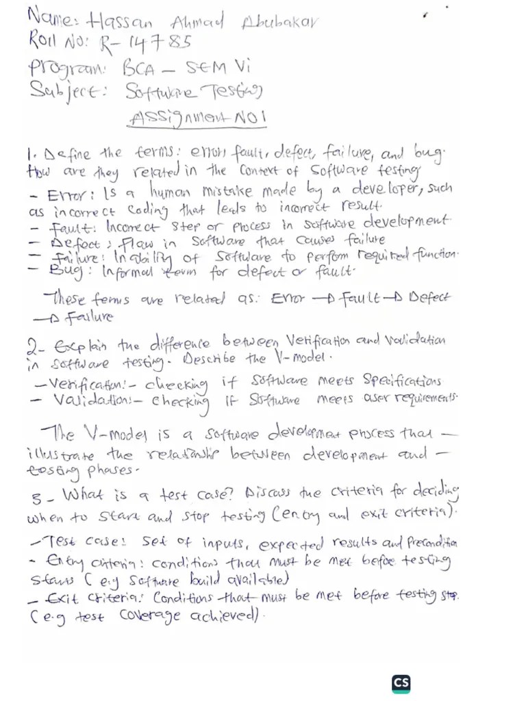 Software Testing Assignment | PDF