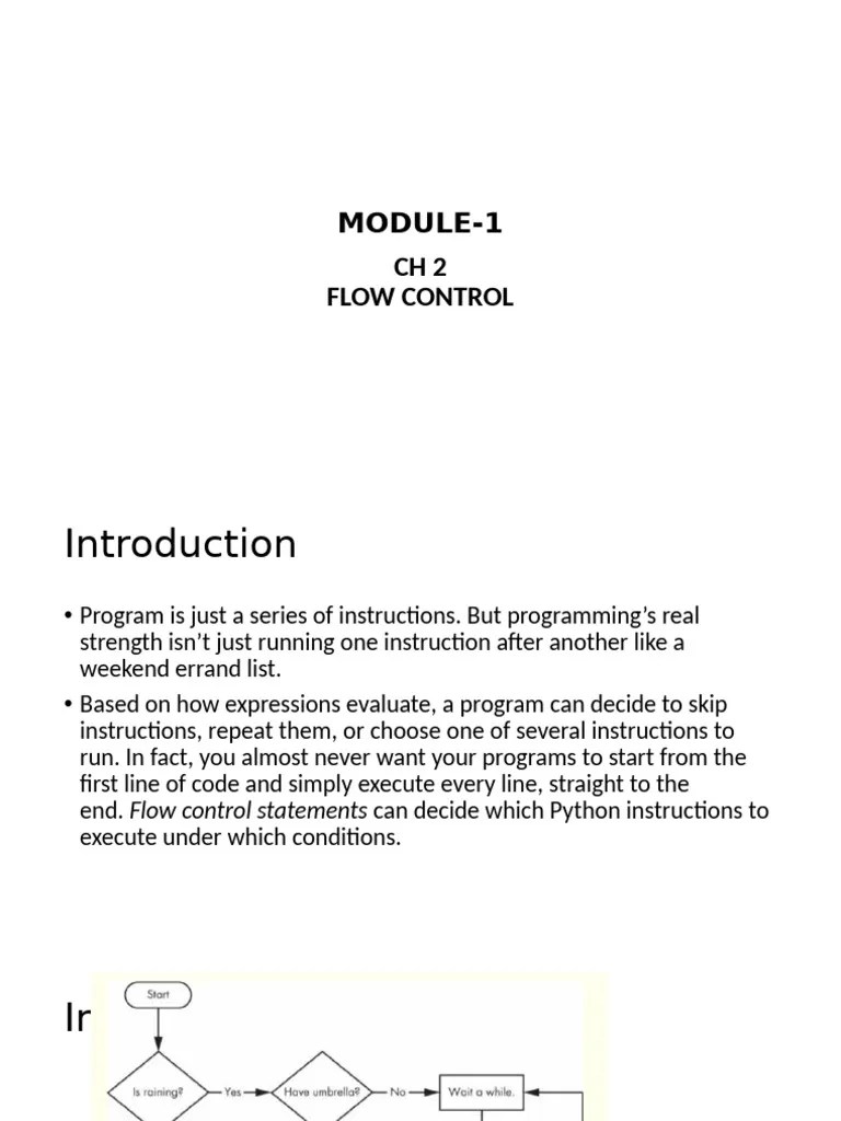 Chapter2 FlowControl | PDF | Boolean Data Type | Control Flow
