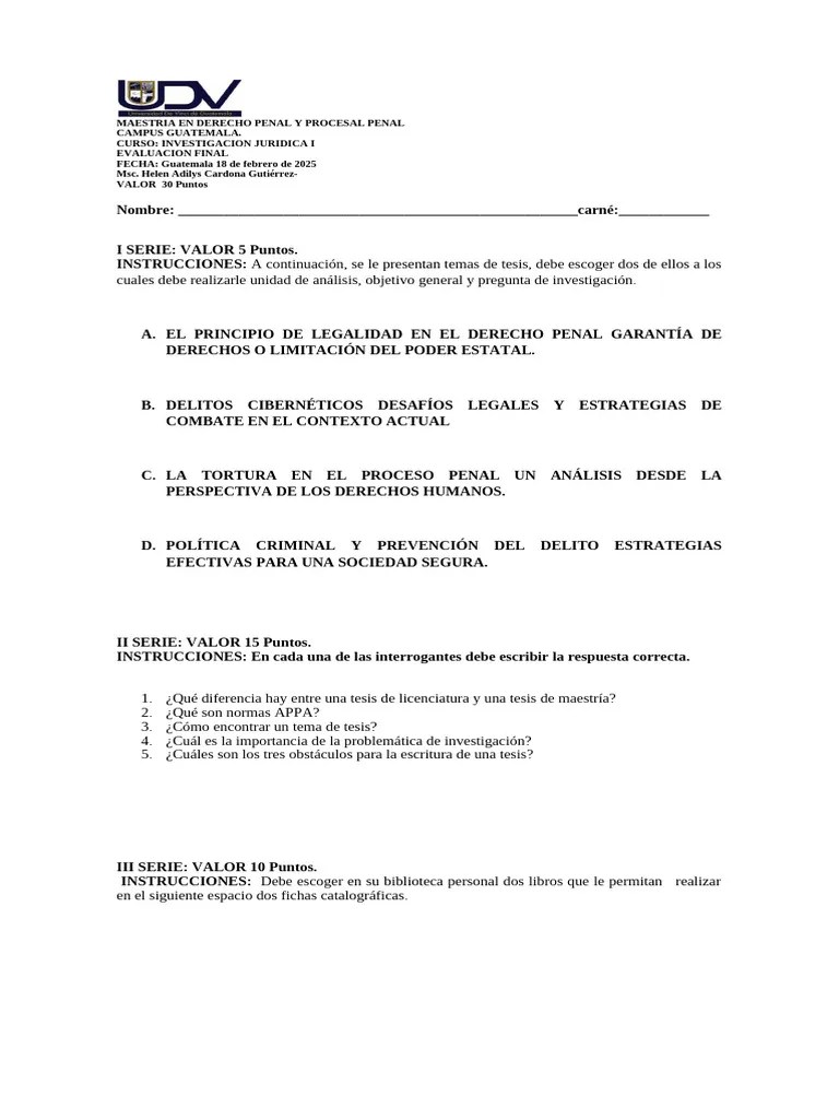 MAESTRIA EN DERECHO PENAL Y PROCESAL PENAL | PDF