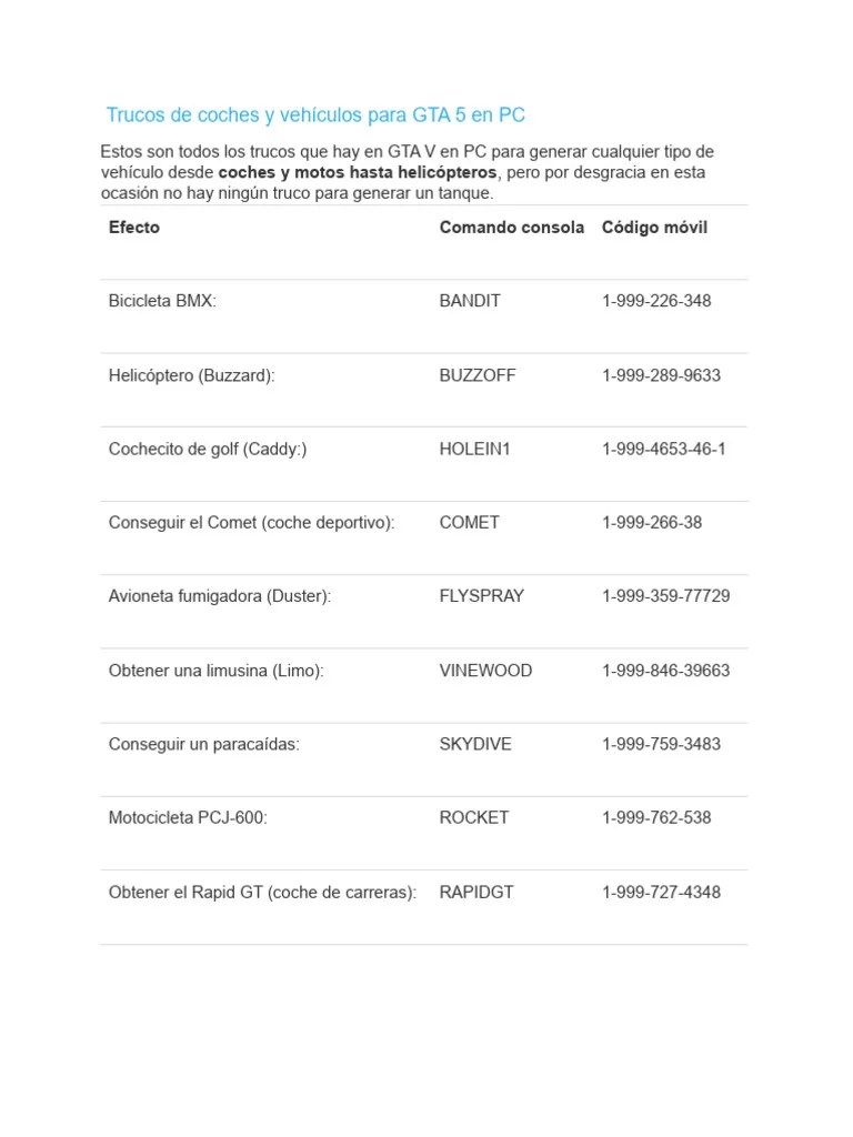Trucos Gta 5 PC PDF 1