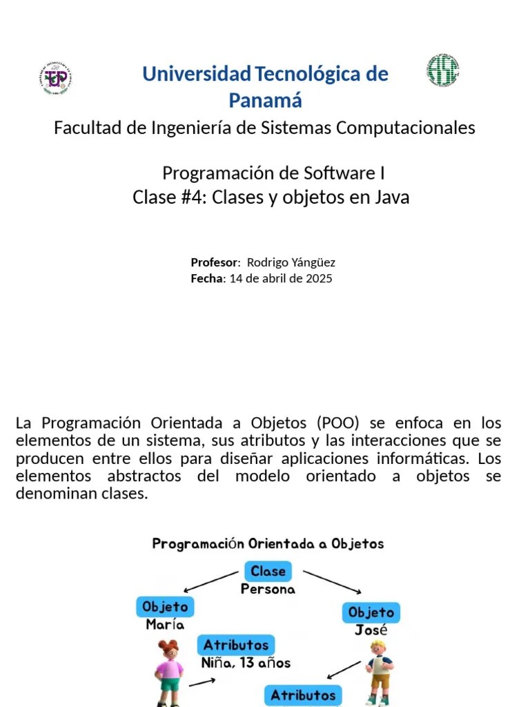 Clase #4 Clases Y Objetos En Java | PDF | Objeto (informática ...