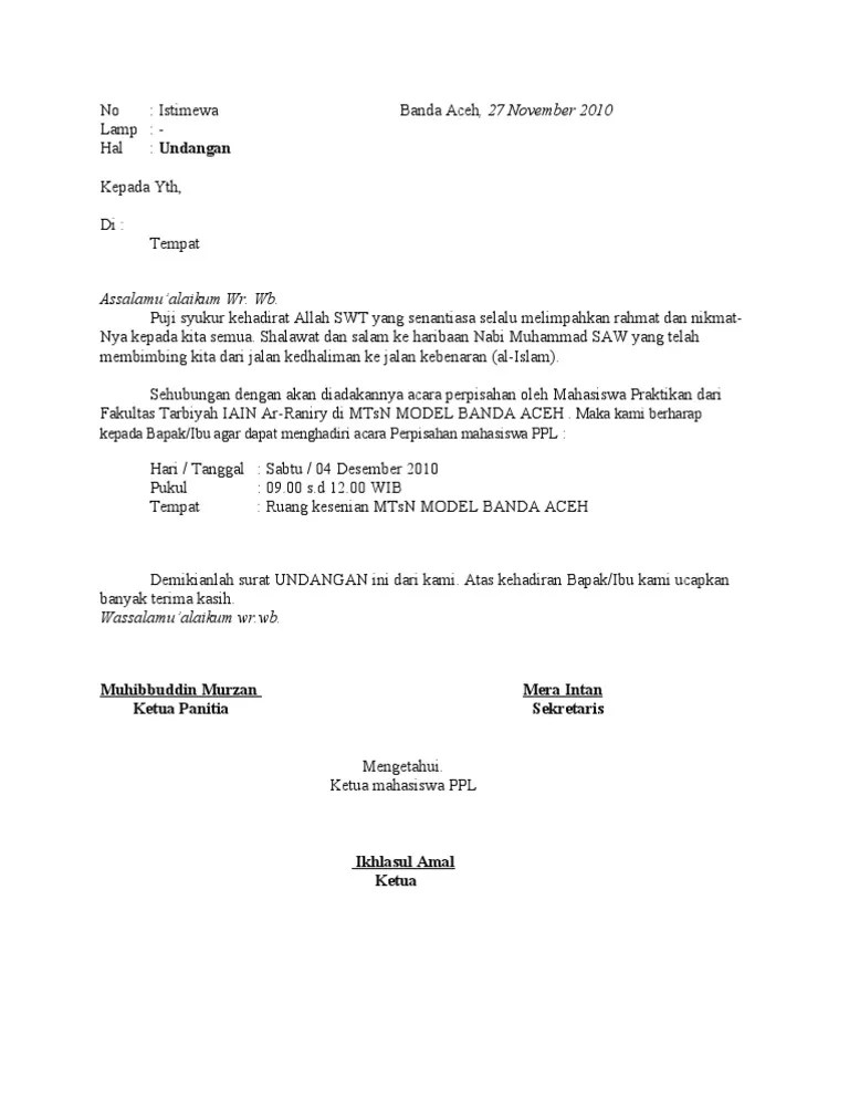 Reuni akbar smp negeri 1 bolo tahun 2009. Surat Undangan Perpisahan Pdf