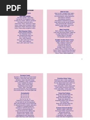 Kumpulan Lirik Lagu Rohani | PDF