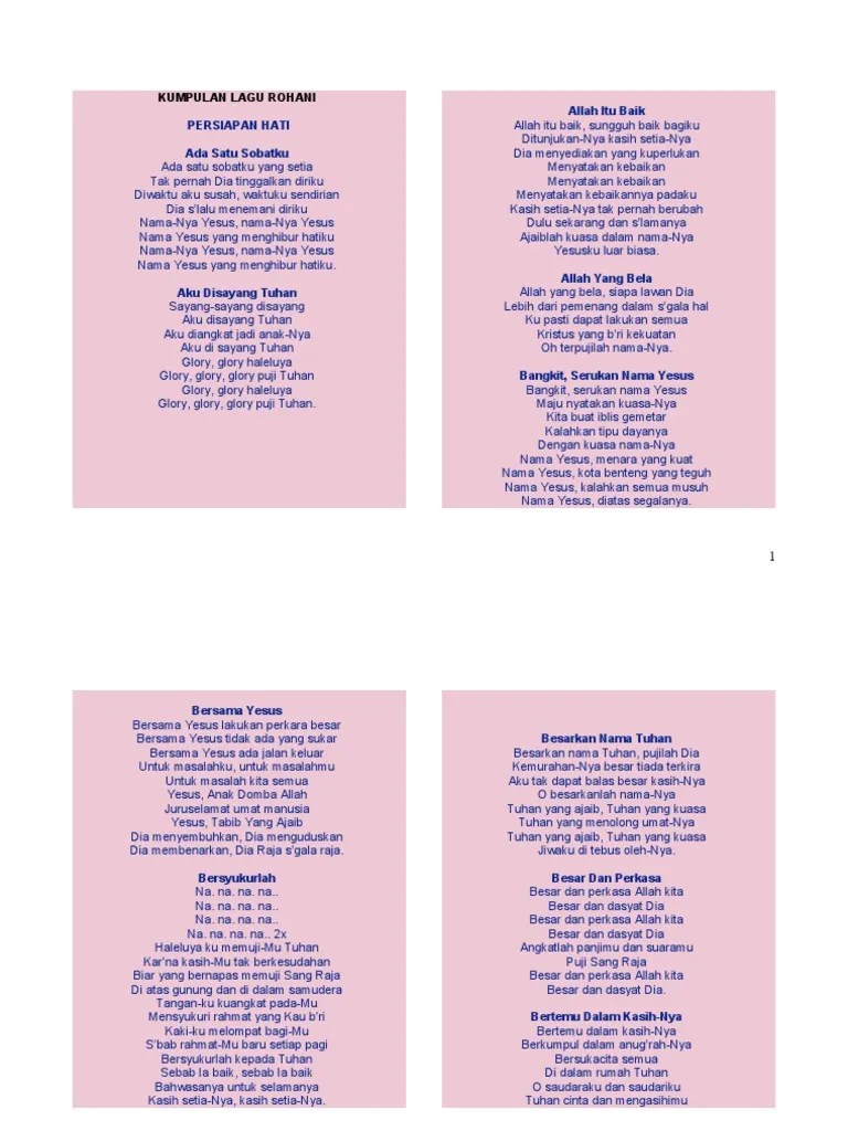 35+ Kumpulan Lirik Lagu Rohani - Galeri Lirik Lagu
