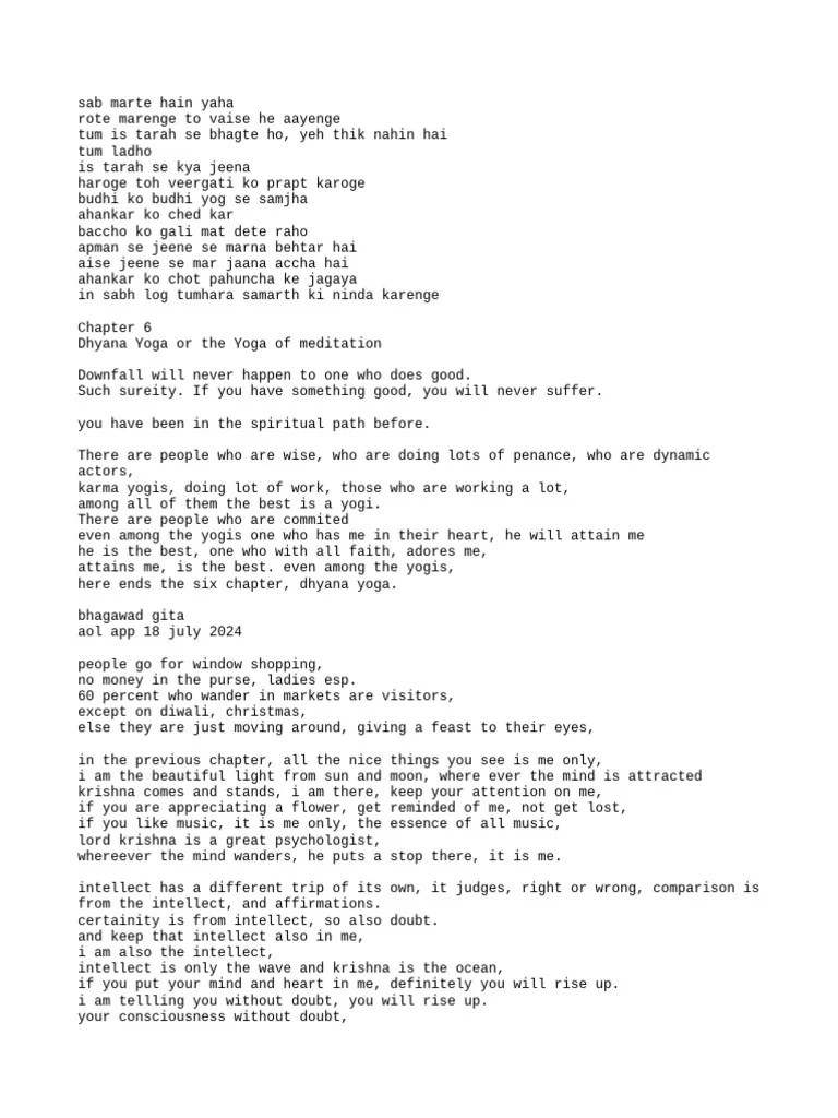 Bhagavad Gita Chapter2a | PDF | Guru | Bhagavad Gita