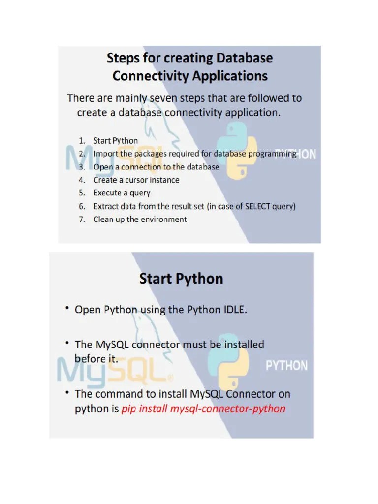 Python Interface With Mysql | PDF
