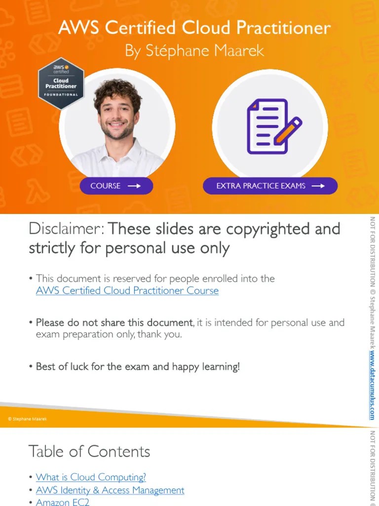 AWS Certified Cloud Practitioner Slides V40 | PDF | Cloud Computing ...