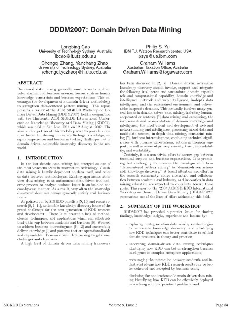 Domain Driven Data Mining | PDF | Data Mining | Information Technology Management