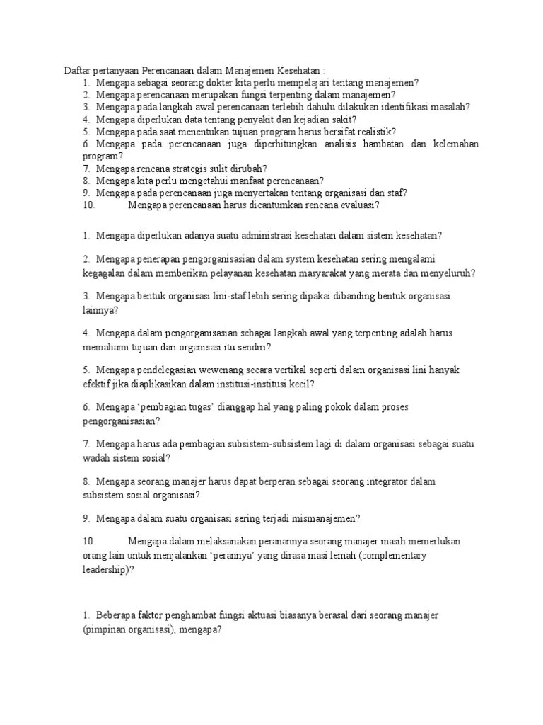 Dapat menjalani hubungan baik antar anggota organisasi, struktur anggota dapat mengetahui . 40 Pertanyaan Poac Pdf