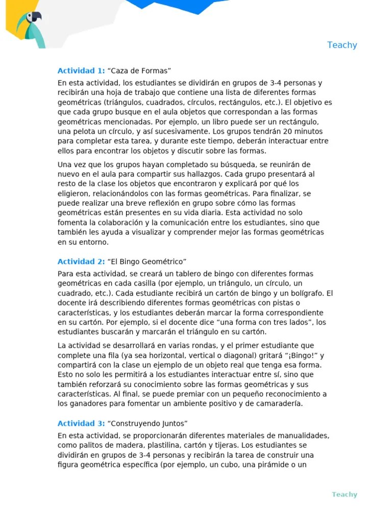 Dinámicas Para El Aula - 8-4-2025 | PDF | Aprendizaje