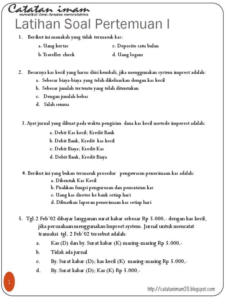 Latihan Soal Akuntansi Menengah Smt2 | PDF