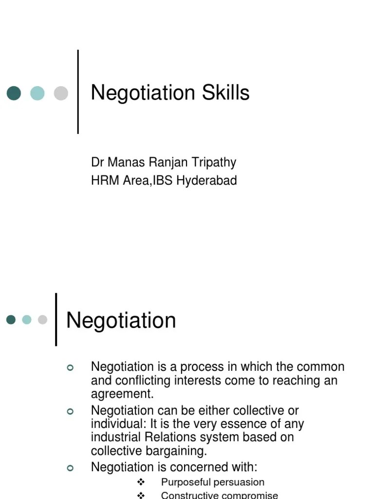 Negotiation | PDF | Bargaining | Negotiation