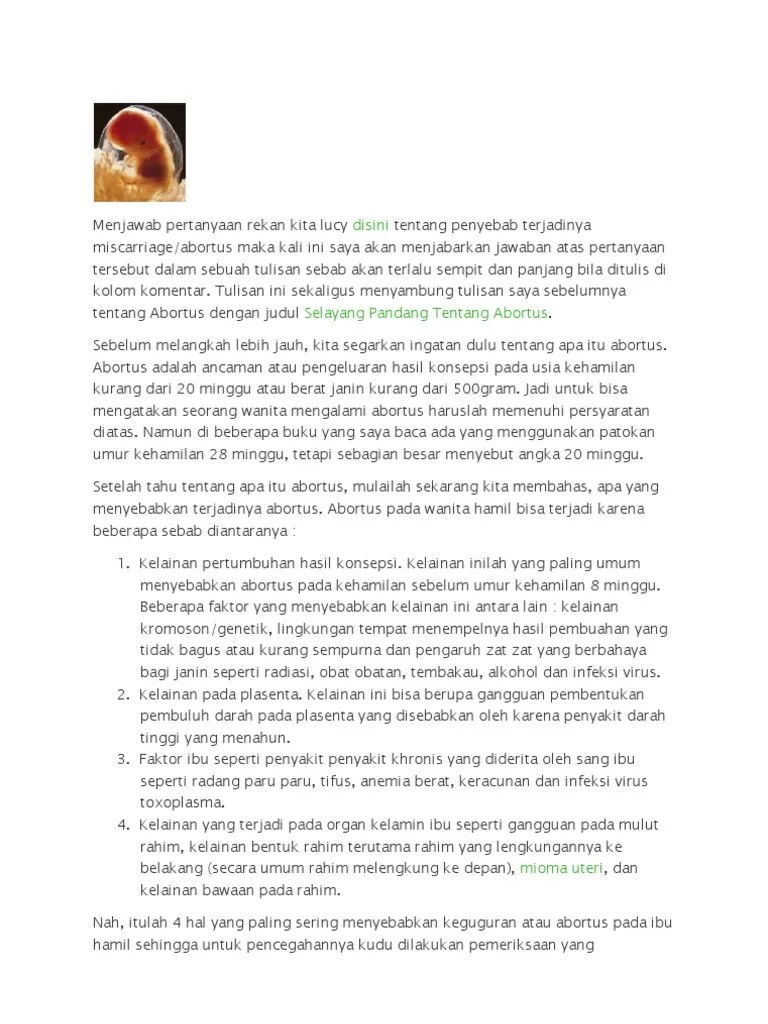 Penyebab Aborsi | PDF