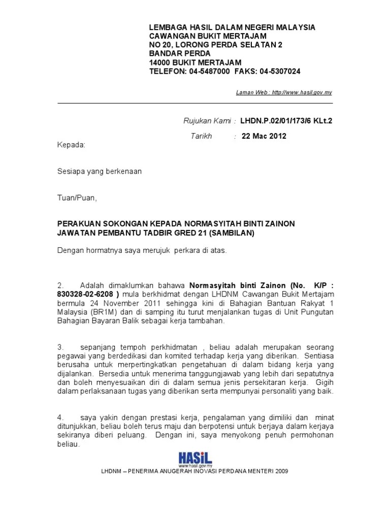 .dan streaming kumpulan lagu surat sokongan dan pengesahan ketua jabatan 09 (5.11mb) mp3 terbaru di metrolagu dan nikmati, video kl. Surat Rasmi Dengan Sokongan Urasmi