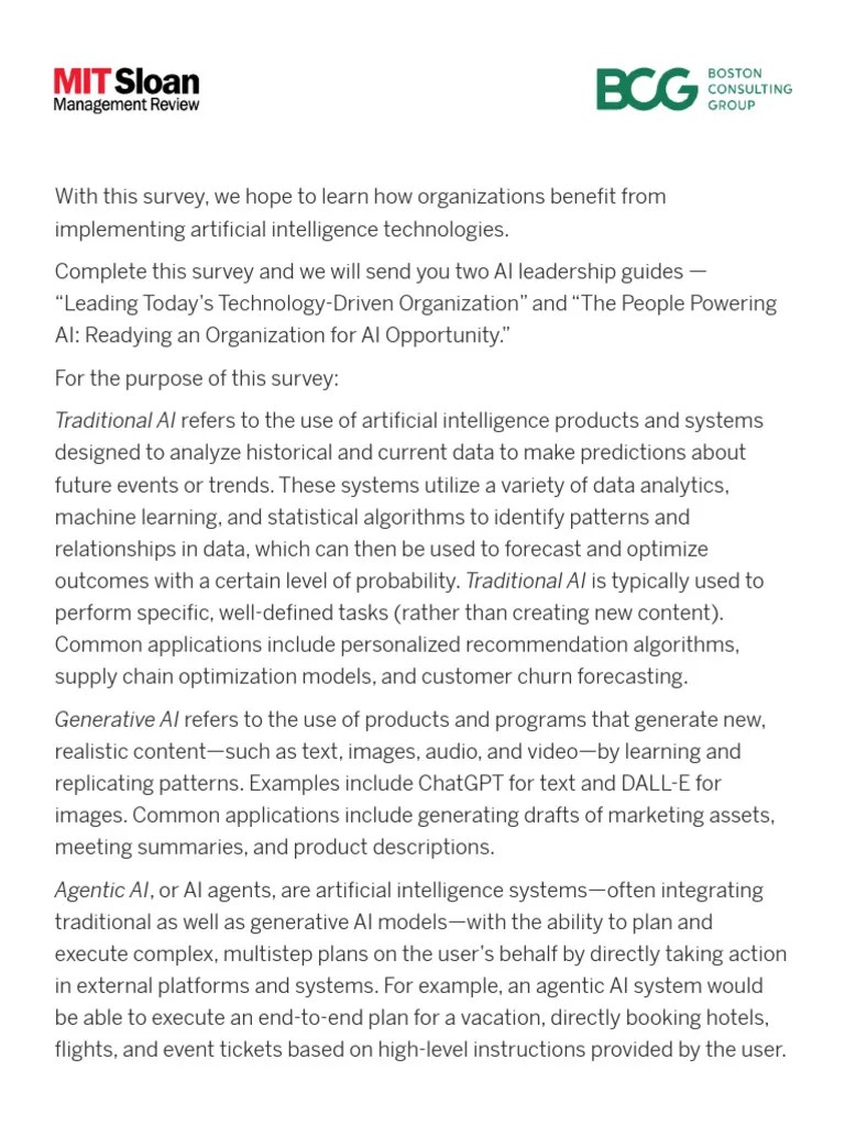 Mit SMR - BCG Ai Survey 2025 | PDF | Artificial Intelligence ...