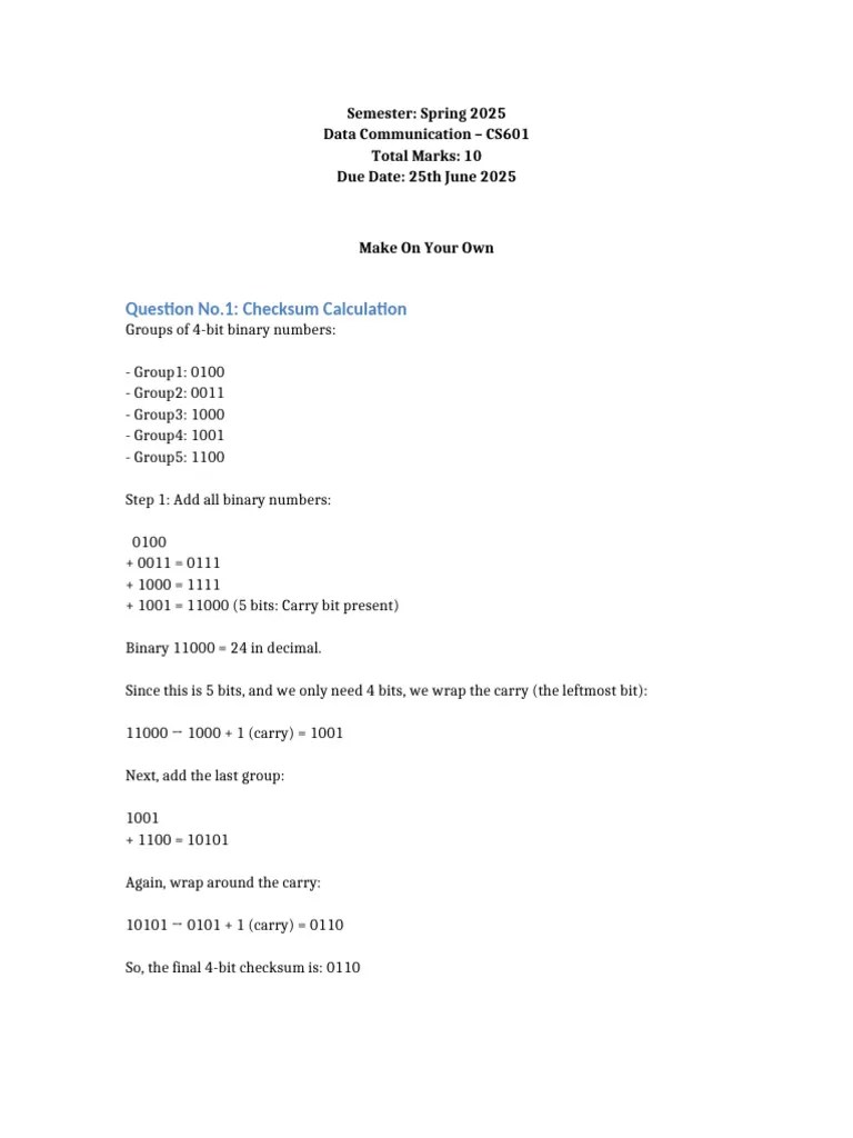 CS601 Assignment 2 Solution By ??? | PDF