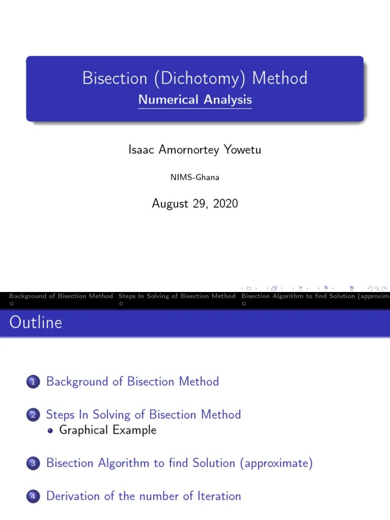 Bisectionmethod 200829145836 | PDF | Mathematical Analysis ...