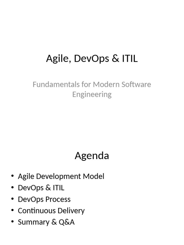 Agile_DevOps_ITIL_PPT | PDF | Agile Software Development | Scrum (Software Development)