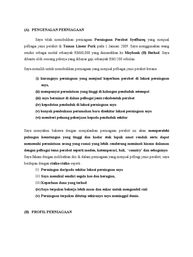 Lovely gift enterprise merupakan sebuah perniagaan milikan tunggal yang beroperasi di 217,jalan tuanku abdul rahman,city centre,50100 wilayah persukutuan,kuala lumpur pada 1 april 2019.bermula dengan modal sebanyak rm100. Contoh Pengenalan Dan Profile Perniagaan Pdf